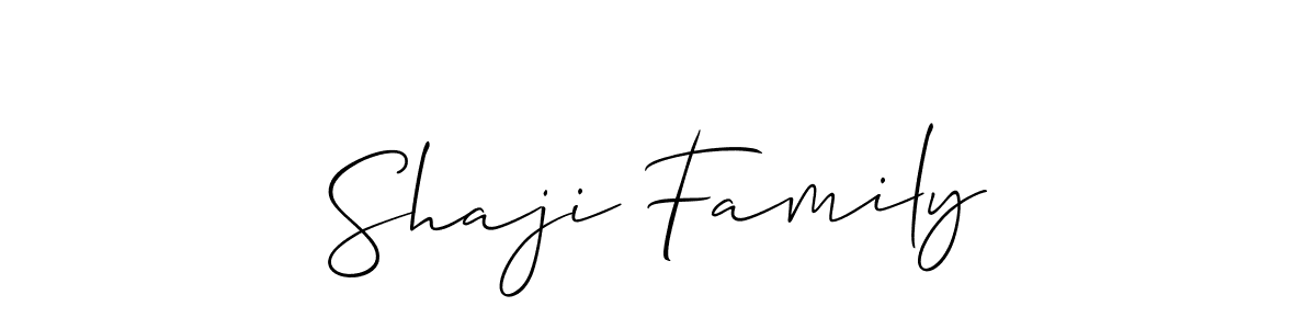 You should practise on your own different ways (Allison_Script) to write your name (Shaji Family) in signature. don't let someone else do it for you. Shaji Family signature style 2 images and pictures png