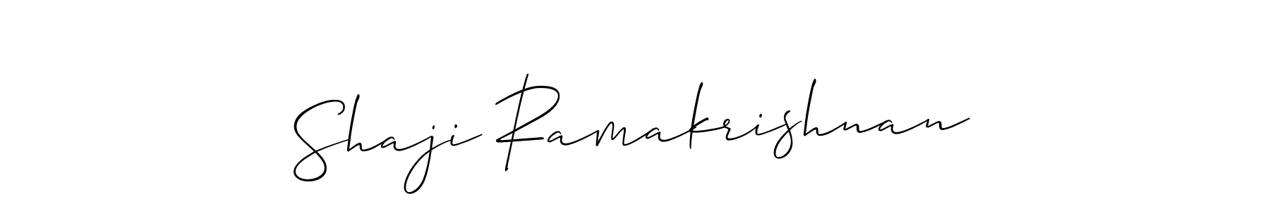 Create a beautiful signature design for name Shaji Ramakrishnan. With this signature (Allison_Script) fonts, you can make a handwritten signature for free. Shaji Ramakrishnan signature style 2 images and pictures png