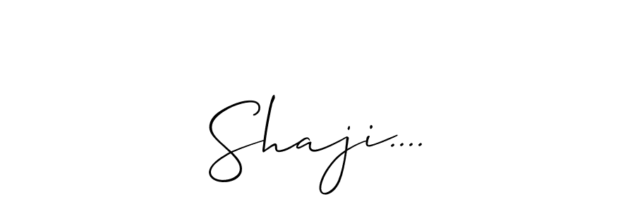 Design your own signature with our free online signature maker. With this signature software, you can create a handwritten (Allison_Script) signature for name Shaji..... Shaji.... signature style 2 images and pictures png