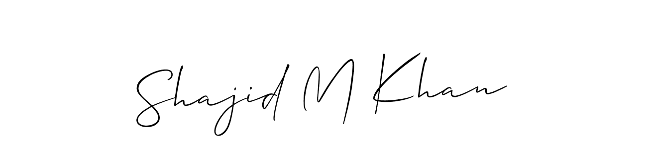 Also we have Shajid M Khan name is the best signature style. Create professional handwritten signature collection using Allison_Script autograph style. Shajid M Khan signature style 2 images and pictures png