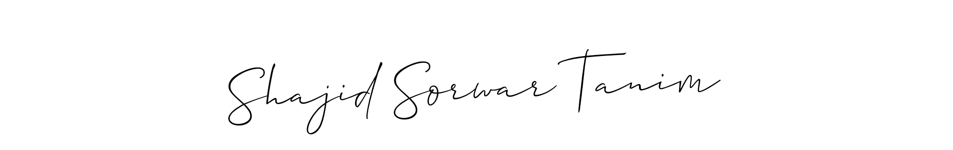 Make a short Shajid Sorwar Tanim signature style. Manage your documents anywhere anytime using Allison_Script. Create and add eSignatures, submit forms, share and send files easily. Shajid Sorwar Tanim signature style 2 images and pictures png