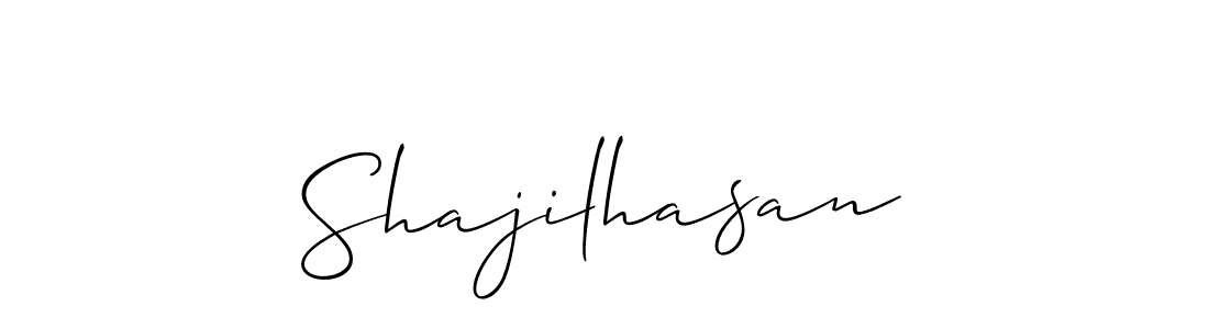 Use a signature maker to create a handwritten signature online. With this signature software, you can design (Allison_Script) your own signature for name Shajilhasan. Shajilhasan signature style 2 images and pictures png