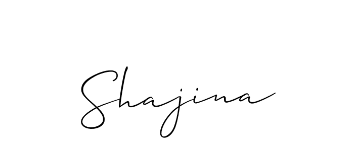 Use a signature maker to create a handwritten signature online. With this signature software, you can design (Allison_Script) your own signature for name Shajina. Shajina signature style 2 images and pictures png