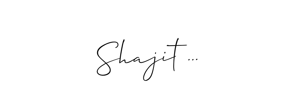 Make a beautiful signature design for name Shajit .... With this signature (Allison_Script) style, you can create a handwritten signature for free. Shajit ... signature style 2 images and pictures png