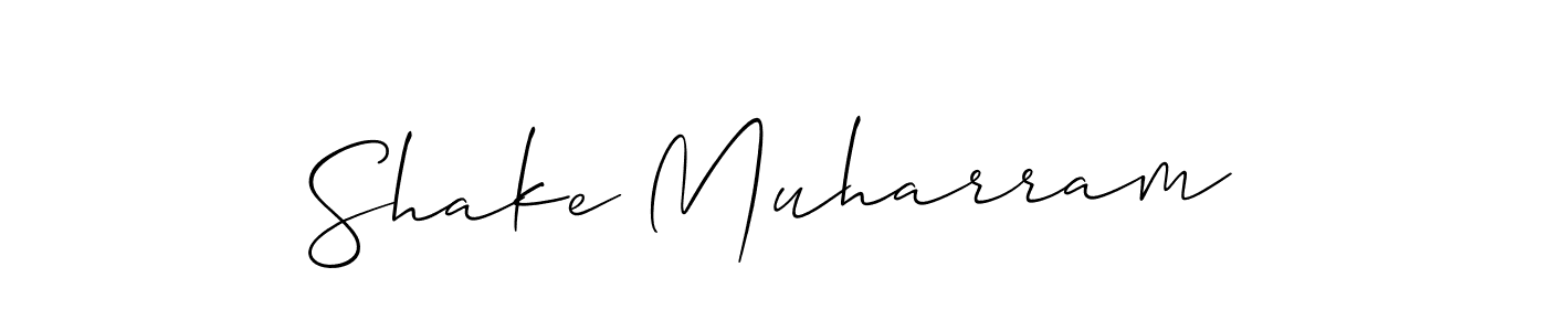 Design your own signature with our free online signature maker. With this signature software, you can create a handwritten (Allison_Script) signature for name Shake Muharram. Shake Muharram signature style 2 images and pictures png