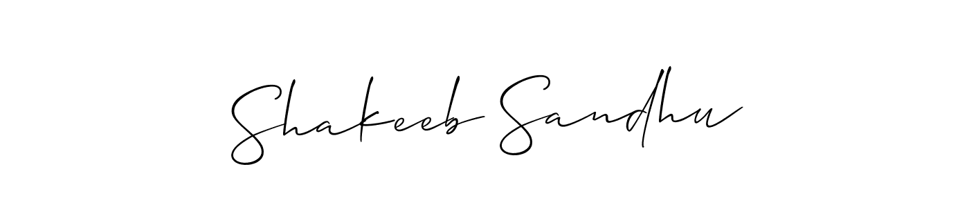 Allison_Script is a professional signature style that is perfect for those who want to add a touch of class to their signature. It is also a great choice for those who want to make their signature more unique. Get Shakeeb Sandhu name to fancy signature for free. Shakeeb Sandhu signature style 2 images and pictures png
