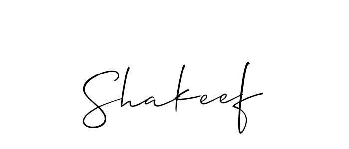 How to make Shakeef signature? Allison_Script is a professional autograph style. Create handwritten signature for Shakeef name. Shakeef signature style 2 images and pictures png