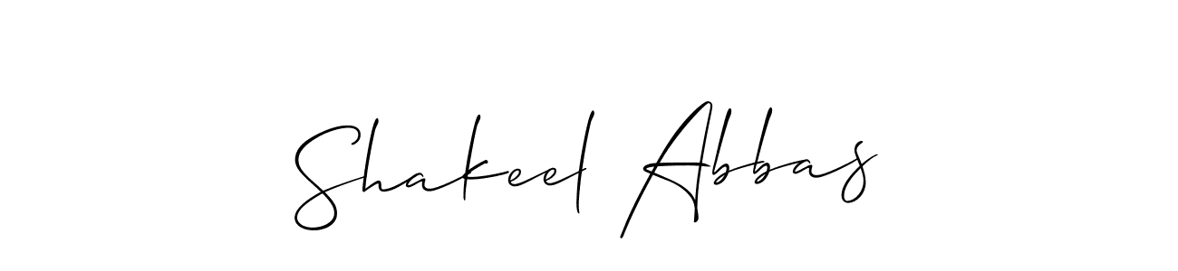 Create a beautiful signature design for name Shakeel Abbas. With this signature (Allison_Script) fonts, you can make a handwritten signature for free. Shakeel Abbas signature style 2 images and pictures png