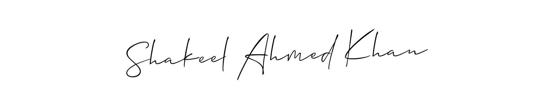 Also we have Shakeel Ahmed Khan name is the best signature style. Create professional handwritten signature collection using Allison_Script autograph style. Shakeel Ahmed Khan signature style 2 images and pictures png