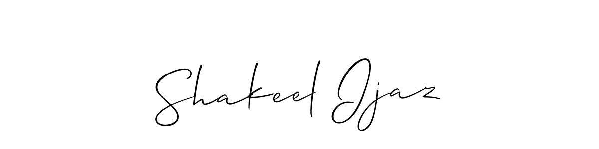 It looks lik you need a new signature style for name Shakeel Ijaz. Design unique handwritten (Allison_Script) signature with our free signature maker in just a few clicks. Shakeel Ijaz signature style 2 images and pictures png