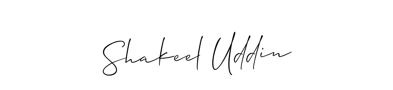 How to make Shakeel Uddin signature? Allison_Script is a professional autograph style. Create handwritten signature for Shakeel Uddin name. Shakeel Uddin signature style 2 images and pictures png