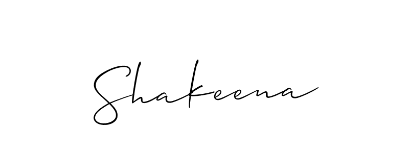 It looks lik you need a new signature style for name Shakeena. Design unique handwritten (Allison_Script) signature with our free signature maker in just a few clicks. Shakeena signature style 2 images and pictures png