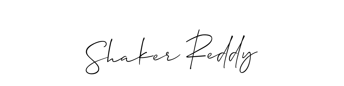 Use a signature maker to create a handwritten signature online. With this signature software, you can design (Allison_Script) your own signature for name Shaker Reddy. Shaker Reddy signature style 2 images and pictures png