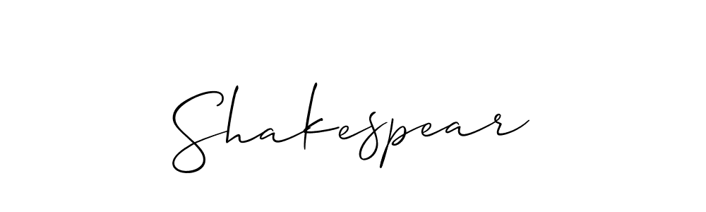 How to make Shakespear signature? Allison_Script is a professional autograph style. Create handwritten signature for Shakespear name. Shakespear signature style 2 images and pictures png