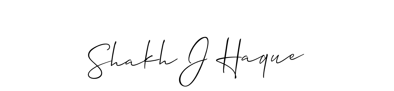 You should practise on your own different ways (Allison_Script) to write your name (Shakh J Haque) in signature. don't let someone else do it for you. Shakh J Haque signature style 2 images and pictures png