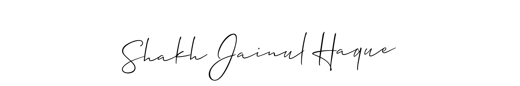 Similarly Allison_Script is the best handwritten signature design. Signature creator online .You can use it as an online autograph creator for name Shakh Jainul Haque. Shakh Jainul Haque signature style 2 images and pictures png
