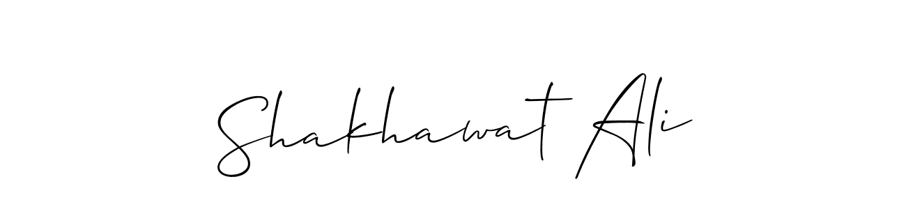 Design your own signature with our free online signature maker. With this signature software, you can create a handwritten (Allison_Script) signature for name Shakhawat Ali. Shakhawat Ali signature style 2 images and pictures png