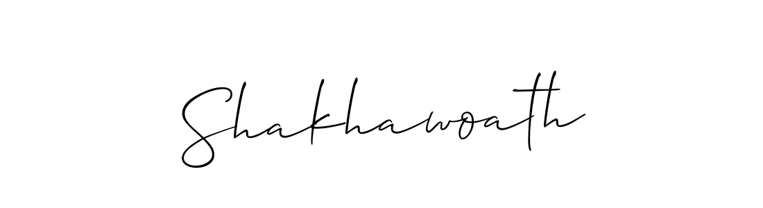 How to make Shakhawoath name signature. Use Allison_Script style for creating short signs online. This is the latest handwritten sign. Shakhawoath signature style 2 images and pictures png