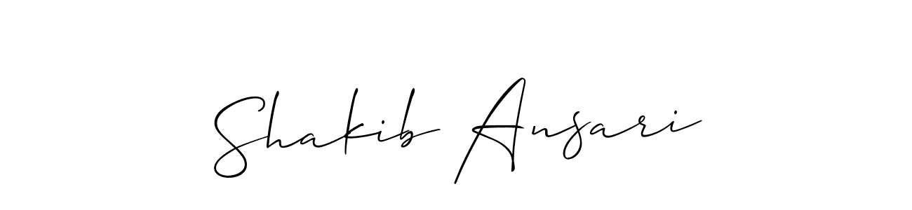 Design your own signature with our free online signature maker. With this signature software, you can create a handwritten (Allison_Script) signature for name Shakib Ansari. Shakib Ansari signature style 2 images and pictures png