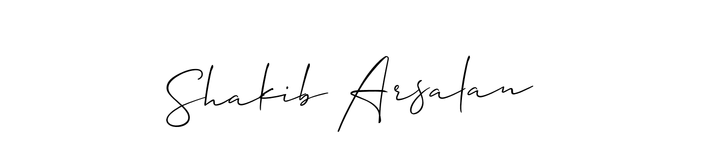 Create a beautiful signature design for name Shakib Arsalan. With this signature (Allison_Script) fonts, you can make a handwritten signature for free. Shakib Arsalan signature style 2 images and pictures png