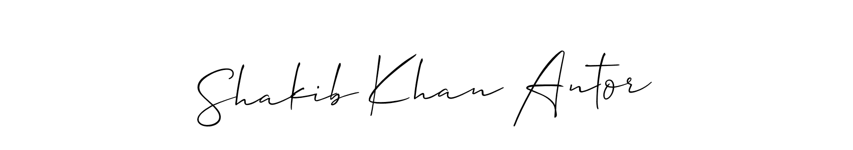 How to make Shakib Khan Antor signature? Allison_Script is a professional autograph style. Create handwritten signature for Shakib Khan Antor name. Shakib Khan Antor signature style 2 images and pictures png