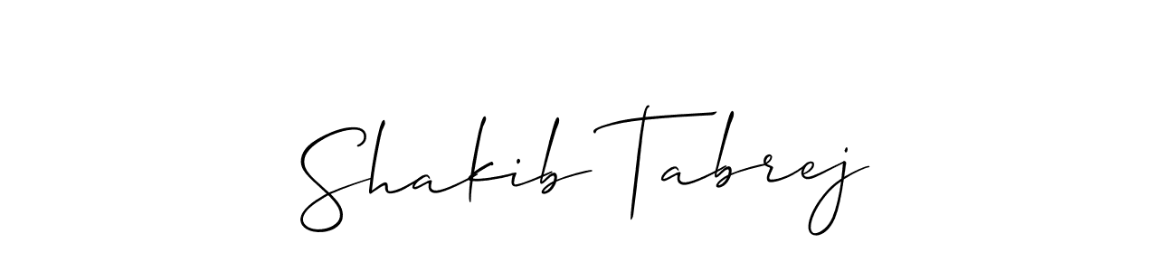 if you are searching for the best signature style for your name Shakib Tabrej. so please give up your signature search. here we have designed multiple signature styles  using Allison_Script. Shakib Tabrej signature style 2 images and pictures png