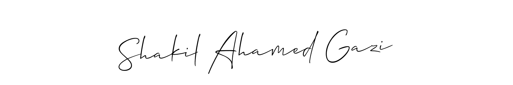 Shakil Ahamed Gazi stylish signature style. Best Handwritten Sign (Allison_Script) for my name. Handwritten Signature Collection Ideas for my name Shakil Ahamed Gazi. Shakil Ahamed Gazi signature style 2 images and pictures png