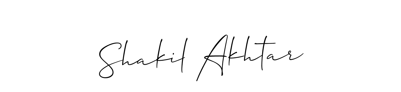 How to make Shakil Akhtar signature? Allison_Script is a professional autograph style. Create handwritten signature for Shakil Akhtar name. Shakil Akhtar signature style 2 images and pictures png
