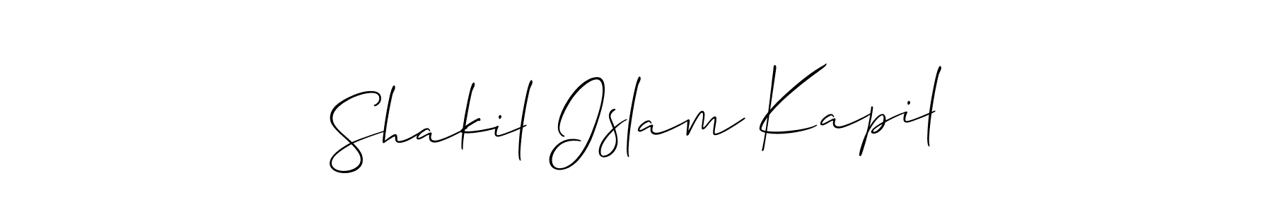 Use a signature maker to create a handwritten signature online. With this signature software, you can design (Allison_Script) your own signature for name Shakil Islam Kapil. Shakil Islam Kapil signature style 2 images and pictures png