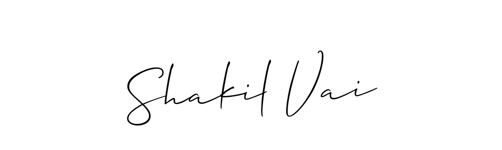 Create a beautiful signature design for name Shakil Vai. With this signature (Allison_Script) fonts, you can make a handwritten signature for free. Shakil Vai signature style 2 images and pictures png