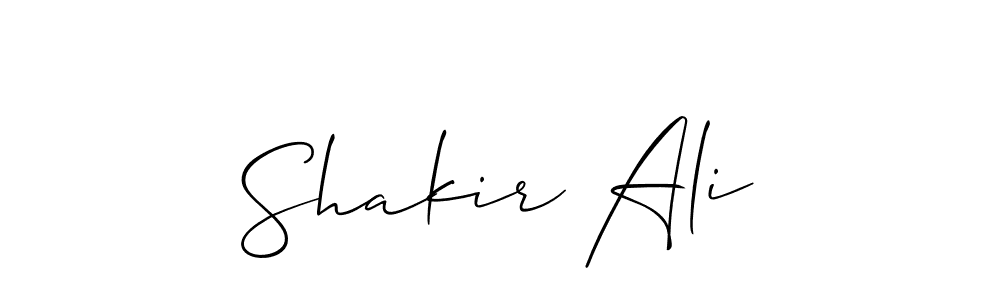 How to make Shakir Ali signature? Allison_Script is a professional autograph style. Create handwritten signature for Shakir Ali name. Shakir Ali signature style 2 images and pictures png