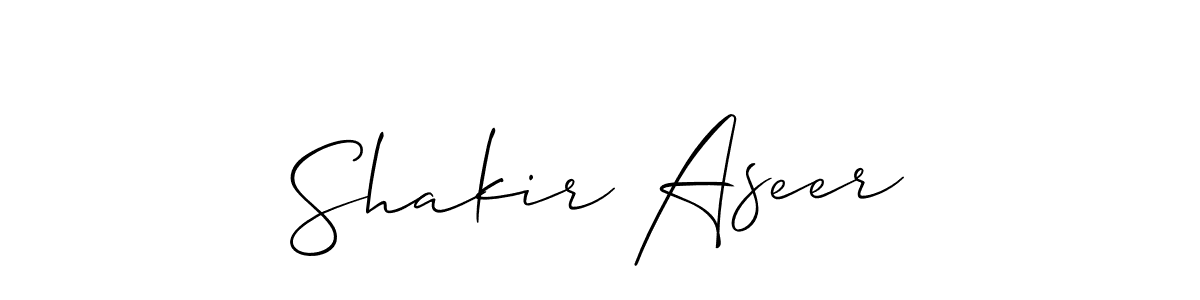 Similarly Allison_Script is the best handwritten signature design. Signature creator online .You can use it as an online autograph creator for name Shakir Aseer. Shakir Aseer signature style 2 images and pictures png