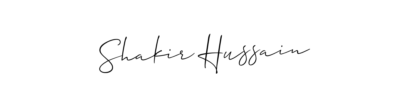 How to make Shakir Hussain signature? Allison_Script is a professional autograph style. Create handwritten signature for Shakir Hussain name. Shakir Hussain signature style 2 images and pictures png