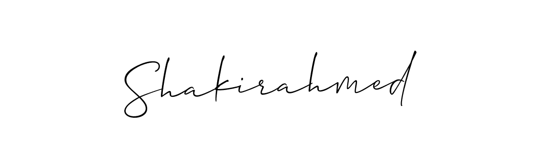 How to make Shakirahmed signature? Allison_Script is a professional autograph style. Create handwritten signature for Shakirahmed name. Shakirahmed signature style 2 images and pictures png