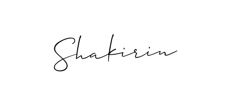 You should practise on your own different ways (Allison_Script) to write your name (Shakirin) in signature. don't let someone else do it for you. Shakirin signature style 2 images and pictures png