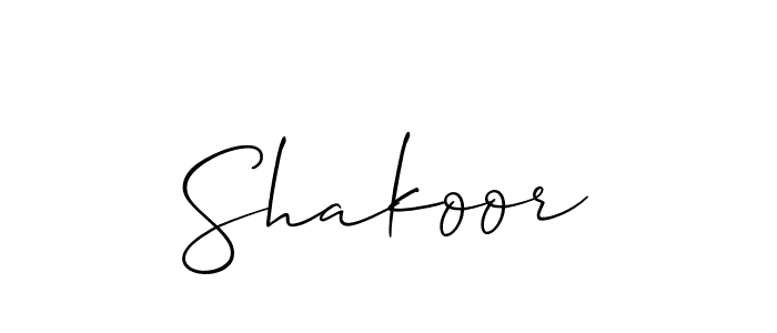 Create a beautiful signature design for name Shakoor. With this signature (Allison_Script) fonts, you can make a handwritten signature for free. Shakoor signature style 2 images and pictures png