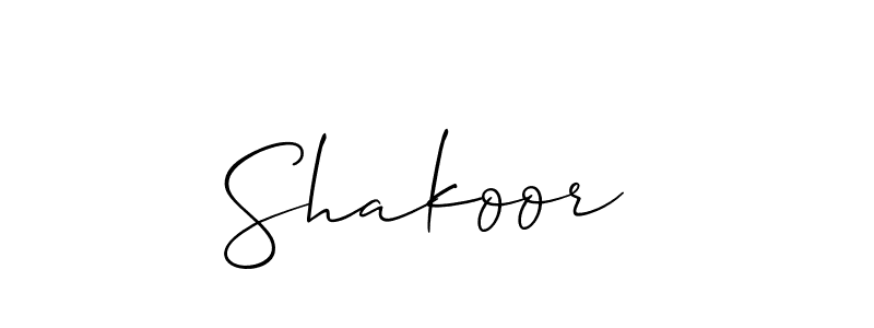 Also You can easily find your signature by using the search form. We will create Shakoor  name handwritten signature images for you free of cost using Allison_Script sign style. Shakoor  signature style 2 images and pictures png