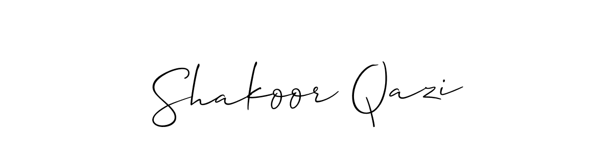 This is the best signature style for the Shakoor Qazi name. Also you like these signature font (Allison_Script). Mix name signature. Shakoor Qazi signature style 2 images and pictures png