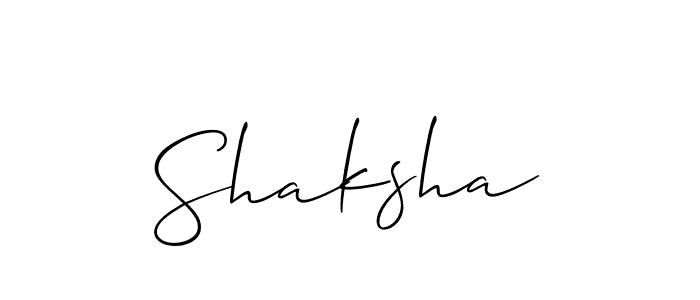 Make a beautiful signature design for name Shaksha. With this signature (Allison_Script) style, you can create a handwritten signature for free. Shaksha signature style 2 images and pictures png