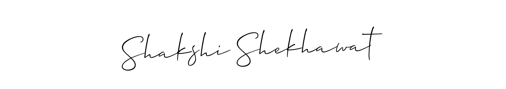 It looks lik you need a new signature style for name Shakshi Shekhawat. Design unique handwritten (Allison_Script) signature with our free signature maker in just a few clicks. Shakshi Shekhawat signature style 2 images and pictures png