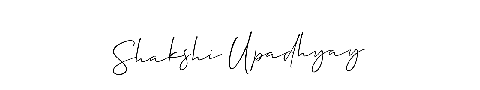 It looks lik you need a new signature style for name Shakshi Upadhyay. Design unique handwritten (Allison_Script) signature with our free signature maker in just a few clicks. Shakshi Upadhyay signature style 2 images and pictures png