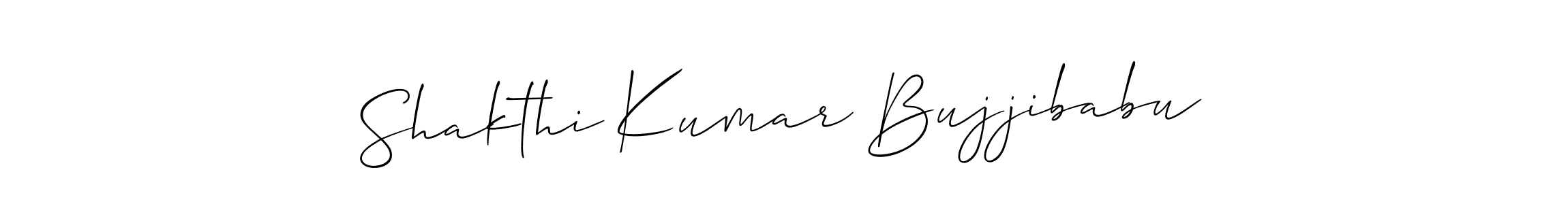 Shakthi Kumar Bujjibabu stylish signature style. Best Handwritten Sign (Allison_Script) for my name. Handwritten Signature Collection Ideas for my name Shakthi Kumar Bujjibabu. Shakthi Kumar Bujjibabu signature style 2 images and pictures png