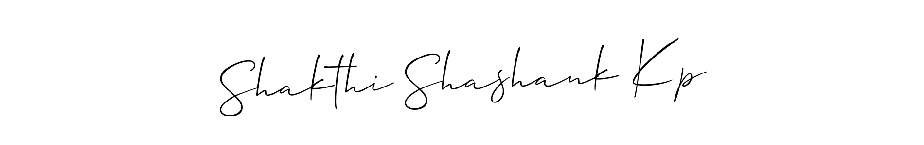 How to make Shakthi Shashank Kp signature? Allison_Script is a professional autograph style. Create handwritten signature for Shakthi Shashank Kp name. Shakthi Shashank Kp signature style 2 images and pictures png