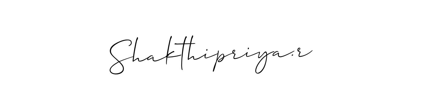 if you are searching for the best signature style for your name Shakthipriya.r. so please give up your signature search. here we have designed multiple signature styles  using Allison_Script. Shakthipriya.r signature style 2 images and pictures png