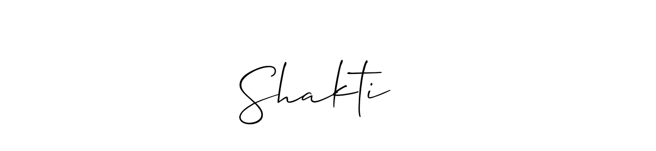 Make a beautiful signature design for name Shakti ❤️. With this signature (Allison_Script) style, you can create a handwritten signature for free. Shakti ❤️ signature style 2 images and pictures png