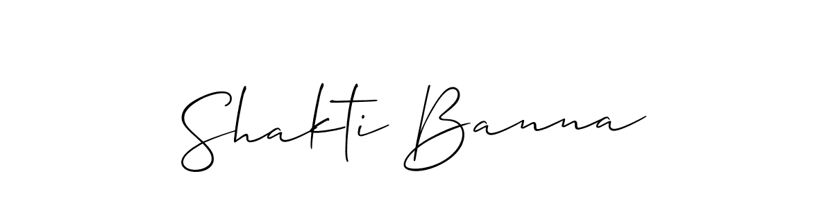 Create a beautiful signature design for name Shakti Banna. With this signature (Allison_Script) fonts, you can make a handwritten signature for free. Shakti Banna signature style 2 images and pictures png