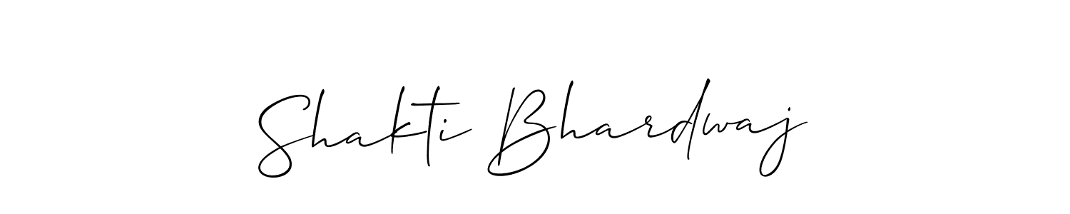 Design your own signature with our free online signature maker. With this signature software, you can create a handwritten (Allison_Script) signature for name Shakti Bhardwaj. Shakti Bhardwaj signature style 2 images and pictures png