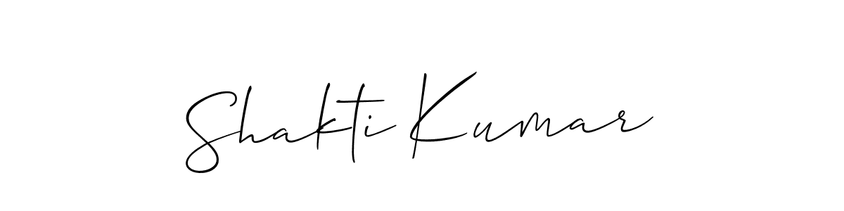 Design your own signature with our free online signature maker. With this signature software, you can create a handwritten (Allison_Script) signature for name Shakti Kumar. Shakti Kumar signature style 2 images and pictures png