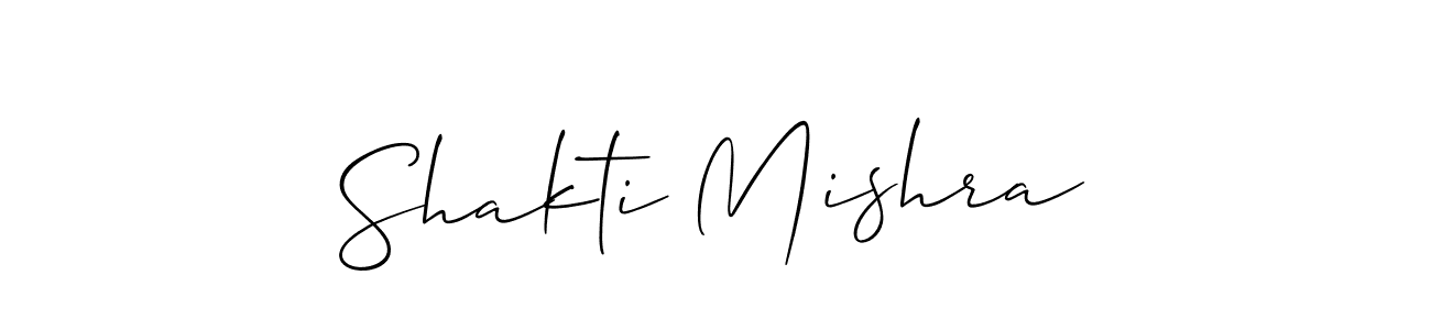 Design your own signature with our free online signature maker. With this signature software, you can create a handwritten (Allison_Script) signature for name Shakti Mishra. Shakti Mishra signature style 2 images and pictures png