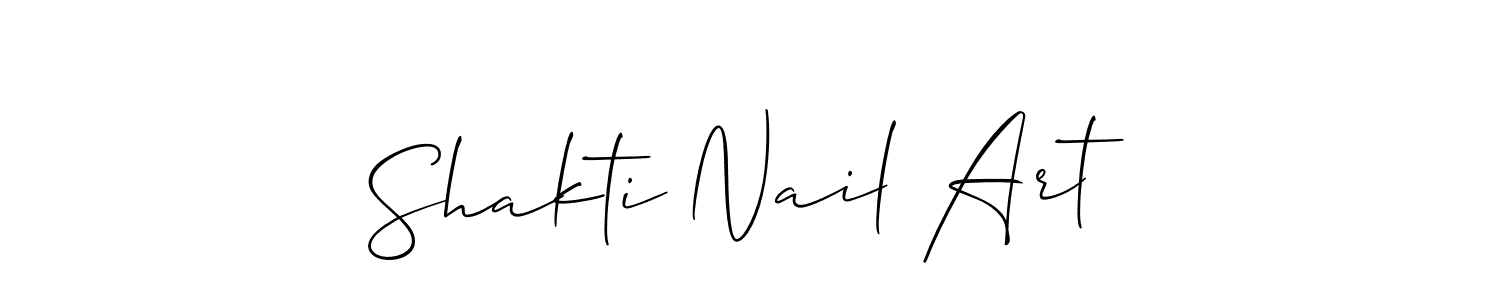 Make a beautiful signature design for name Shakti Nail Art. With this signature (Allison_Script) style, you can create a handwritten signature for free. Shakti Nail Art signature style 2 images and pictures png